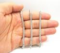 Mens 10k white gold franco chain 18-24 inch 3.50mm