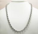 14k solid white gold circle rolo chain 24 inch 8mm