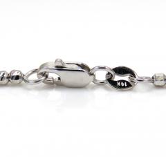 14k white gold diamond cut bead chain 16-24 inch 2mm
