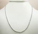 14k white gold diamond cut bead chain 16-24 inch 2mm