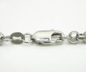 14k solid white gold circle rolo chain 20-30 inch 3.7mm
