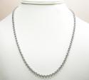 14k solid white gold circle rolo chain 20-30 inch 3.7mm
