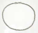 14k white gold diamond cut bead bracelet 8 inch 2mm