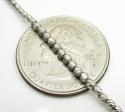 14k white gold diamond cut bead bracelet 8 inch 2mm