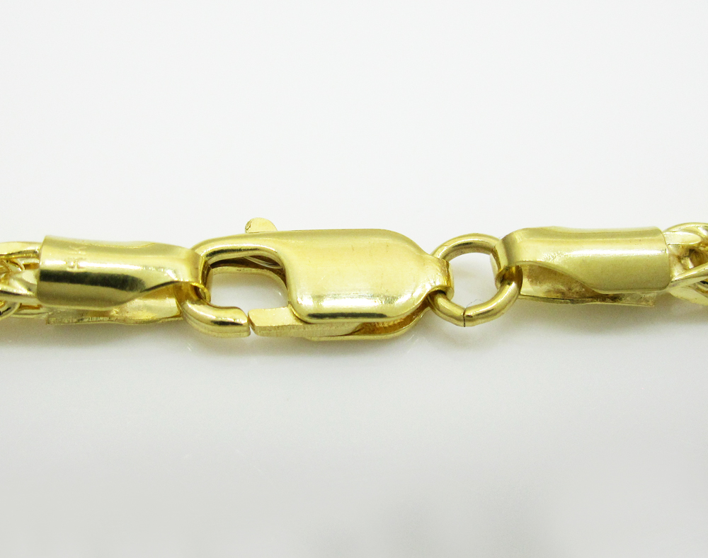 14k solid yellow gold wheat link chain 18 inch 2.5mm - Image 4