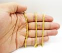 14k solid yellow gold wheat link chain 18 inch 2.5mm