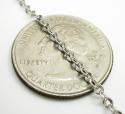 14k solid white gold diamond cut circle link chain 18-30 inch 2.2mm