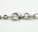 14k solid white gold diamond cut circle link chain 18-30 inch 2.2mm