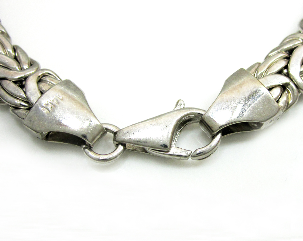 White gold byzantine bracelet Clearance
