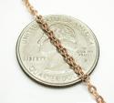 14k solid rose gold diamond cut circle link chain 16-24 inch 2.2mm