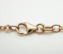 14k solid rose gold diamond cut circle link chain 16-24 inch 2.2mm