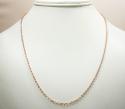 14k solid rose gold diamond cut circle link chain 16-24 inch 2.2mm