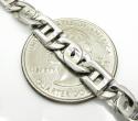 14k solid white gold tiger eye link chain 22 inch 6mm