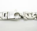 14k solid white gold tiger eye link chain 22 inch 6mm