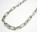 14k solid white gold long box link chain 24 inch 4.7mm