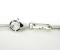 14k solid white gold long box link chain 24 inch 4.7mm