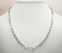 14k solid white gold long box link chain 24 inch 4.7mm
