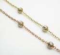 14k gold diamond cut bead chain 16-20 inch 2.5mm