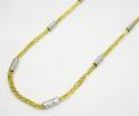 14k gold diamond cut wheat link chain 16-20 inch 1.5mm