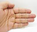 14k gold diamond cut wheat link chain 16-20 inch 1.5mm