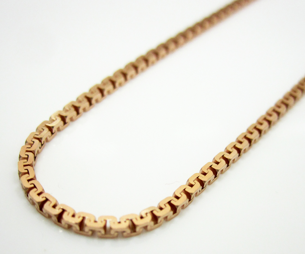 14k solid gold sharp box link chain 16-24 inch 1.3mm - Image 2