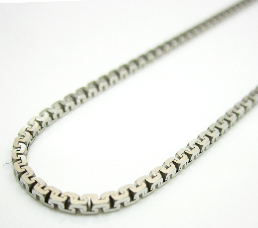 14k solid gold sharp box link chain 16-24 inch 1.3mm
