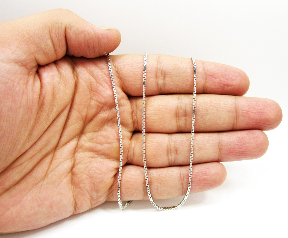 14k solid gold sharp box link chain 16-24 inch 1.3mm - Image 6