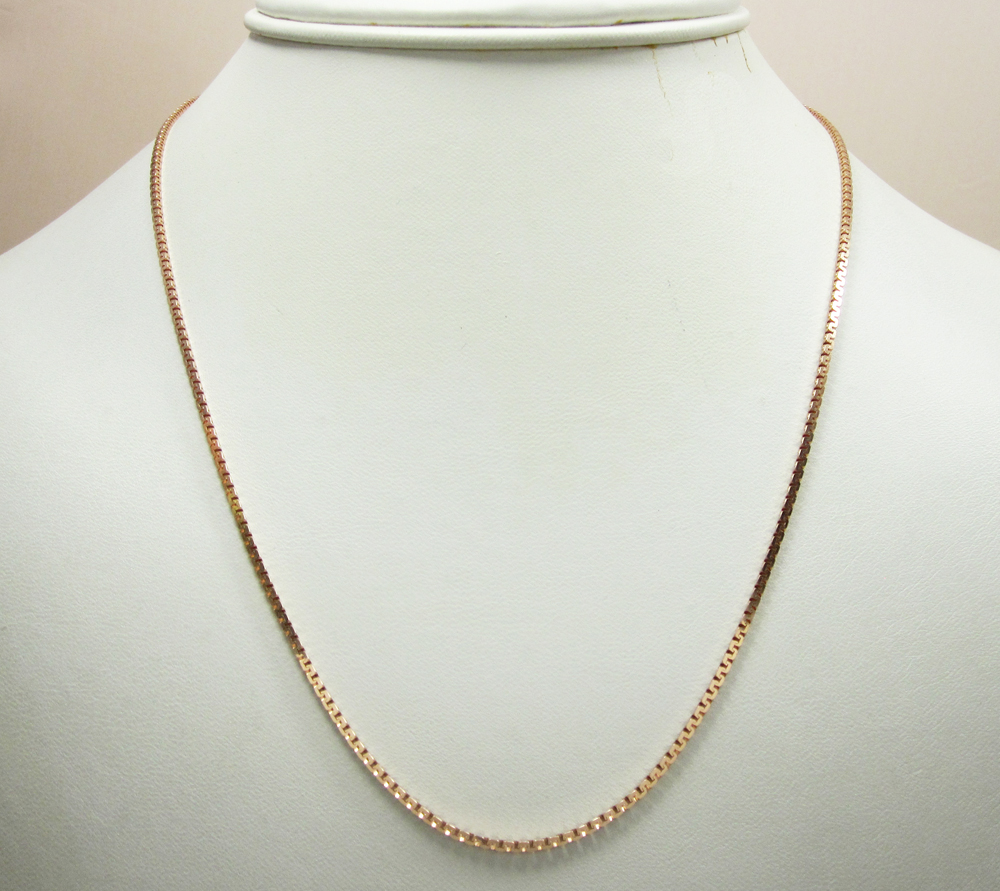 14k solid gold sharp box link chain 16-24 inch 1.3mm - Image 7