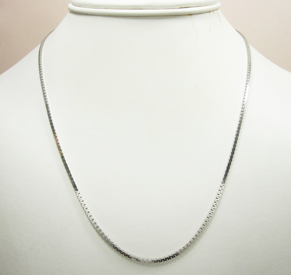14k solid gold sharp box link chain 16-24 inch 1.3mm - Image 8