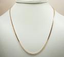14k solid gold sharp box link chain 16-24 inch 1.3mm