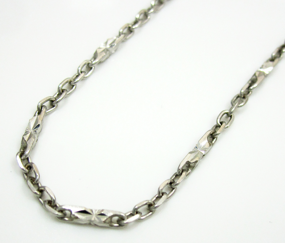 14k gold diamond cut circle link chain 16-24 inch 2mm