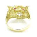 10k yellow gold tiger head ring 