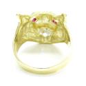 10k yellow gold tiger head ring