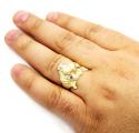 10k yellow gold tiger head ring 