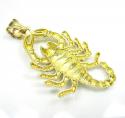 10k solid yellow gold scorpion pendant 