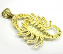 10k solid yellow gold scorpion pendant 