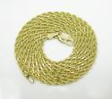 10k yellow gold solid rope chain 16-26 inch 2.30mm