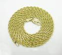 10k yellow gold solid rope chain 16-26 inch 2.30mm