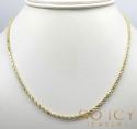 10k yellow gold solid rope chain 16-26 inch 2.30mm