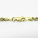 10k yellow gold hollow rope chain 18-30 inch 3mm
