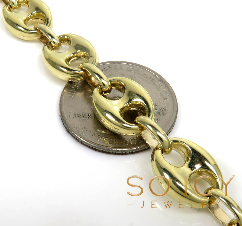 10k yellow gold gucci link chain 22-36 inch 12mm 