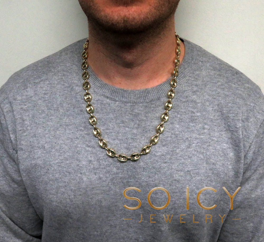 10k yellow gold gucci link chain 22-36 inch 11mm  - Image 5