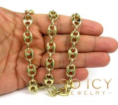 10k yellow gold gucci link chain 22-36 inch 11mm