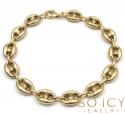 10k yellow gold gucci link bracelet 8.75 inch 9.50mm 