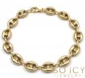 10k yellow gold gucci link bracelet 8.75 inch 9.50mm