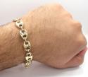 10k yellow gold gucci link bracelet 9 inch 12mm 