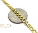 10k yellow gold hollow cuban chain 18-26 inch 4.50mm