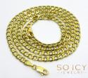 10k yellow gold hollow cuban chain 18-26 inch 4.50mm