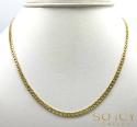 10k yellow gold hollow cuban chain 18-24 inch 3.60mm