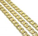 10k yellow gold hollow cuban chain 18-26 inch 5.20mm